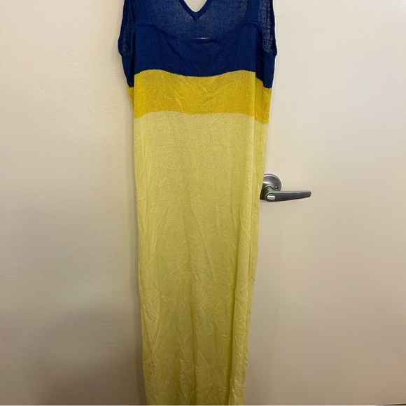 NWT Free People Beach Colorblock Knit Maxi Tank Dress Cover Up Size Small - Picture 7 of 7
